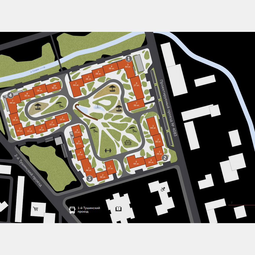 2-к. квартира, 46,6 м², 2/44 эт.