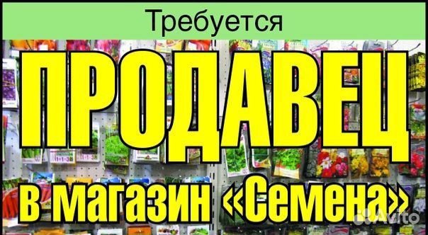 Продавец в магазин семена