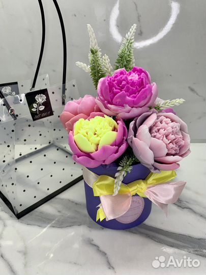 Мыло ручное « пионы»