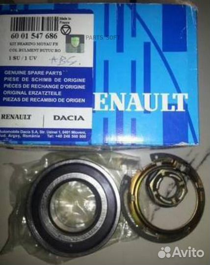 Renault 6001547686 Подшипник ступицы перед Logan с ABS ruville 5580 ор.6001547686