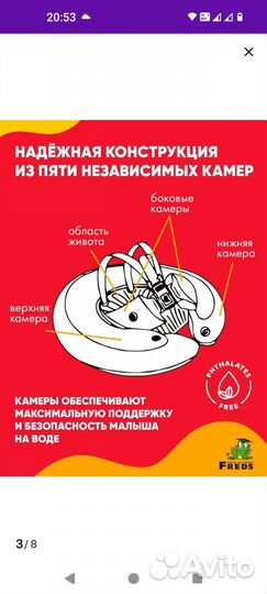 Круг надувной swimtrainer Freds