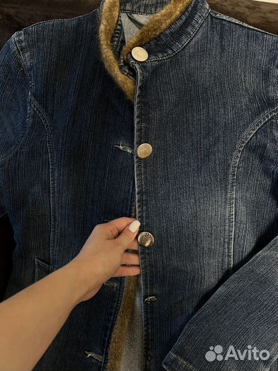 Джинсовый плащ винтаж