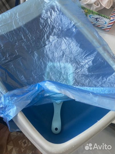 Лоток, совок, наполнитель комкующийся, миска