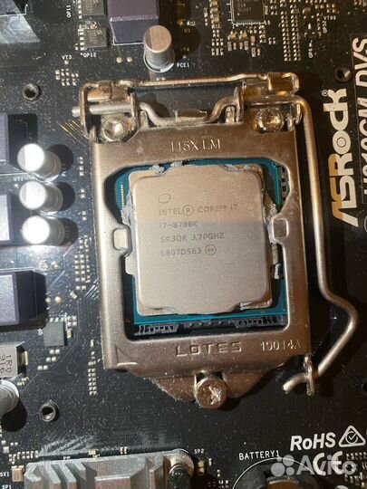 Материнка H310CM-DVS + процессор i7 8700k