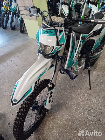 Мотоцикл Кросс Motoland X3 300W LUX (174MN-3) сини