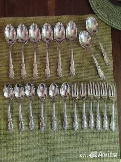Столовые приборы Серебряная роза Кольчугино СССР