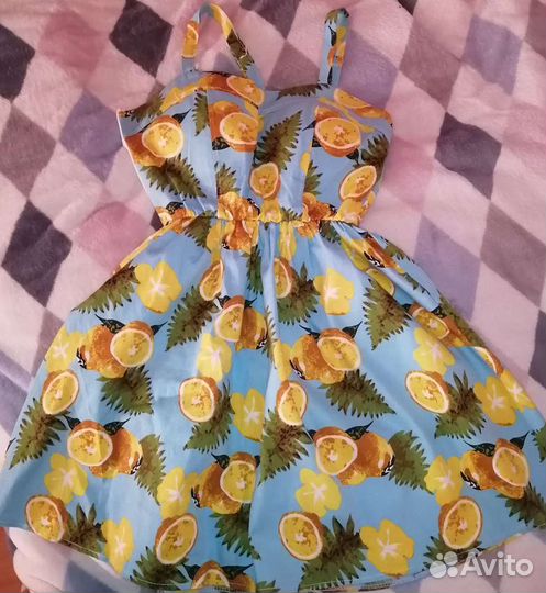 Платье с лимонами