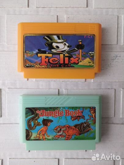 Картриджи The Jungle Book и The cat Felix на Dendy