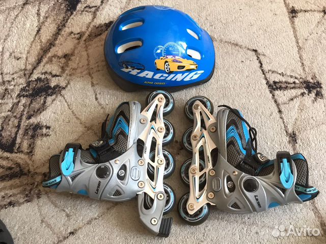 Роликовые коньки детские и шлем