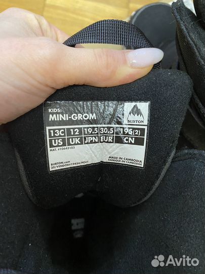 Ботинки для сноуборда burton Mini Grom размер 13С