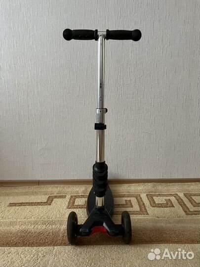 Самокат детский 3 в 1 с сидением черный