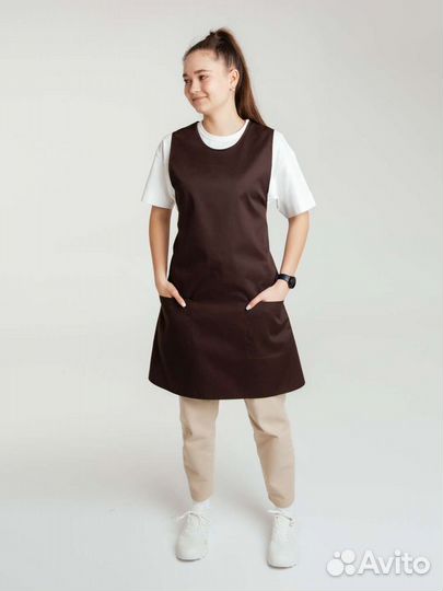 Фартук двойной коричневый