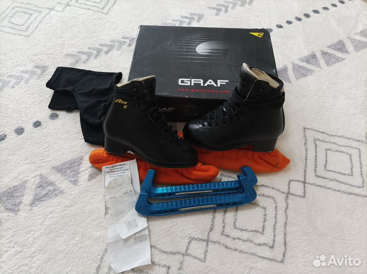 Фигурные коньки graf ace 32 чёрные