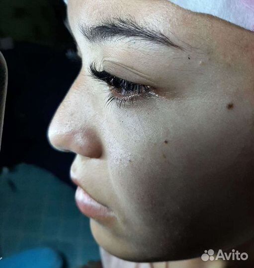 Наращивания ламинирование ресниц оформление бровей