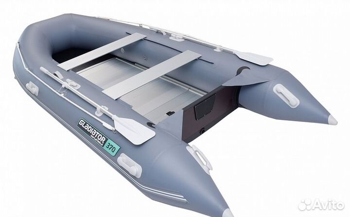 Надувная лодка gladiator B370AL серый