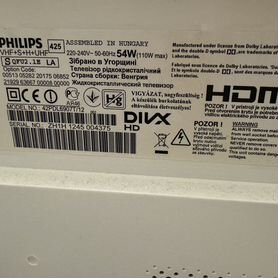 Телевизор philips на запчасти 42pdl6907t/12