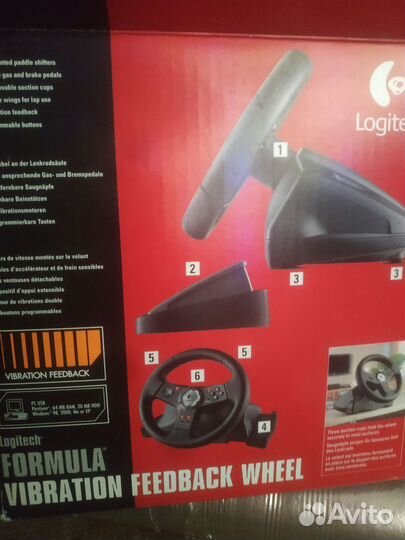 Игровой руль logitech с педалями