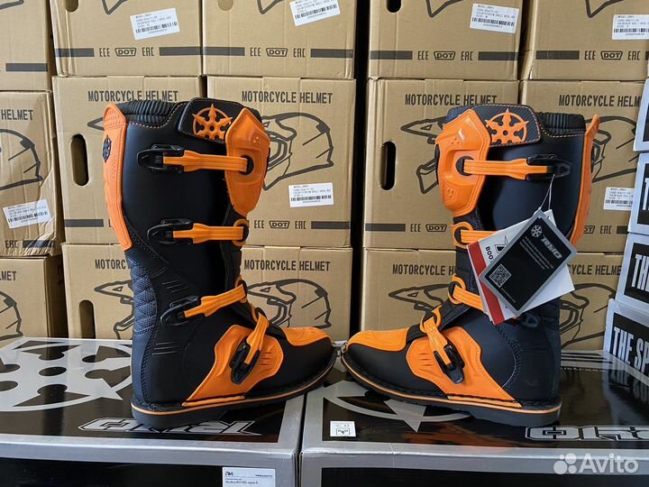 Мотоботы эндуро RYO Racing (оранжевые)