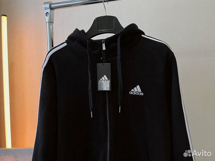 Зип худи adidas флис