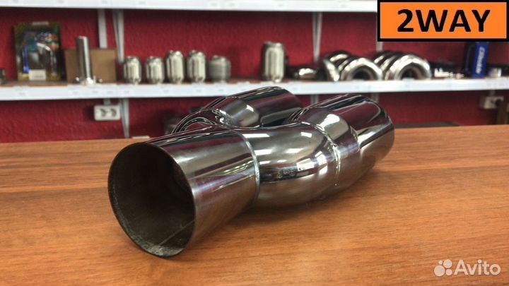 Насадка на глушитель двойная 57*63*215