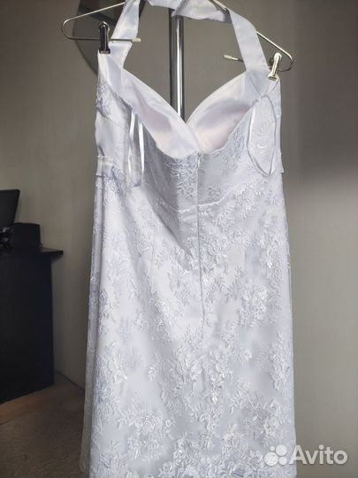Свадебное платье короткое бу