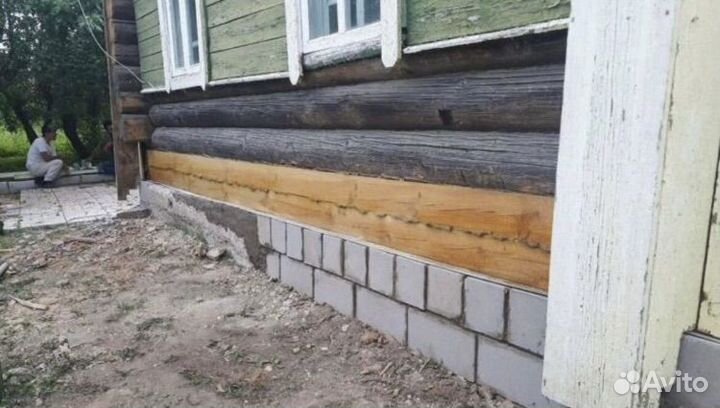 Подьем домов замена венцов