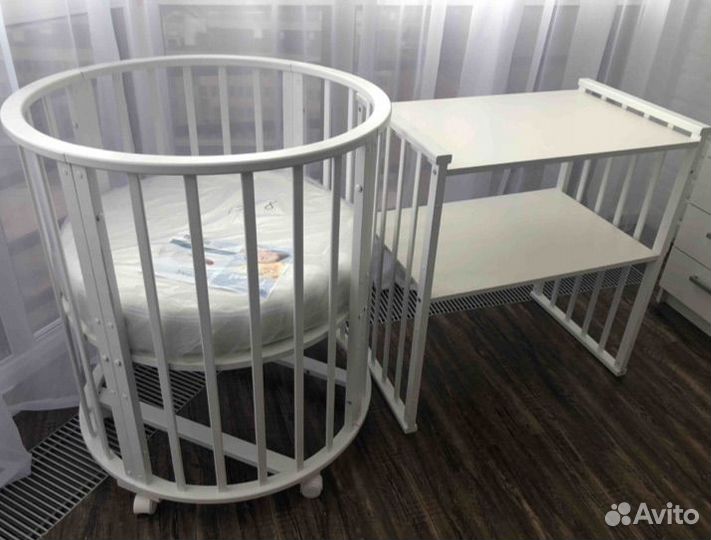 Кроватка-трансформер круглая/овальная