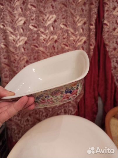 Салатник Квадратный Фарфор Италия