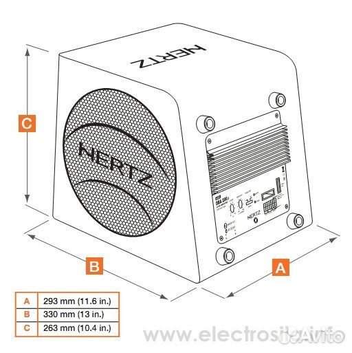 Активный сабвуфер в авто Hertz DBA 200.3