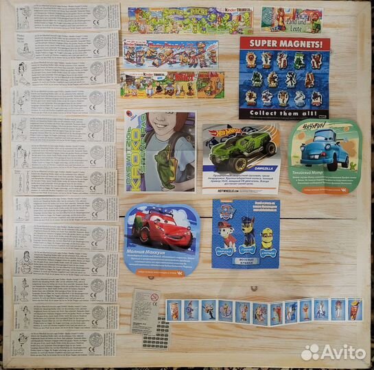 Вкладыши от киндер сюрприза