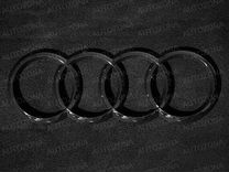 Эмблема Audi / Ауди значок кольца черный глянец