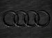 Эмблема Audi / Ауди значок кольца черный глянец