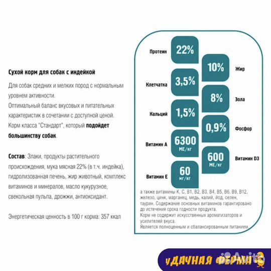 Корм Пурина для собак с индейкой 10кг