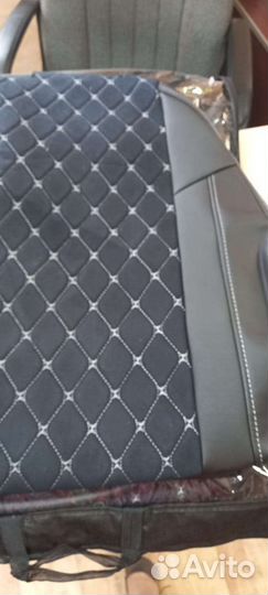 Чехлы Кия Рио с 11 по 17г чёрная алькантара Франт