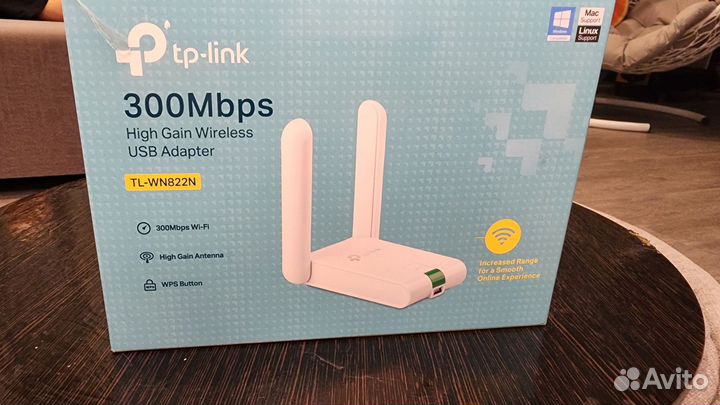 Сетевой адаптер TP-link TL-WN822N, белый