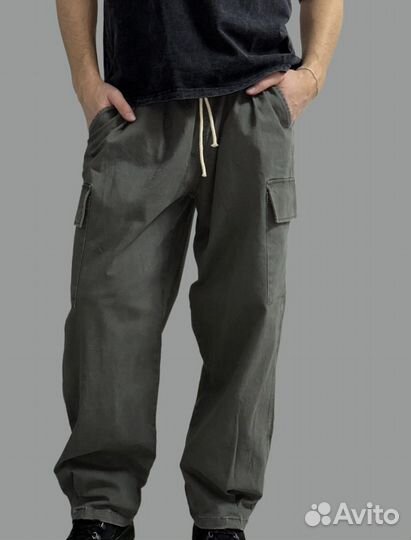 Мужские штаны карго y2k style,rick owens style