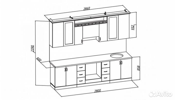 Кухонный гарнитур(цена за весь комплект) /в наличи