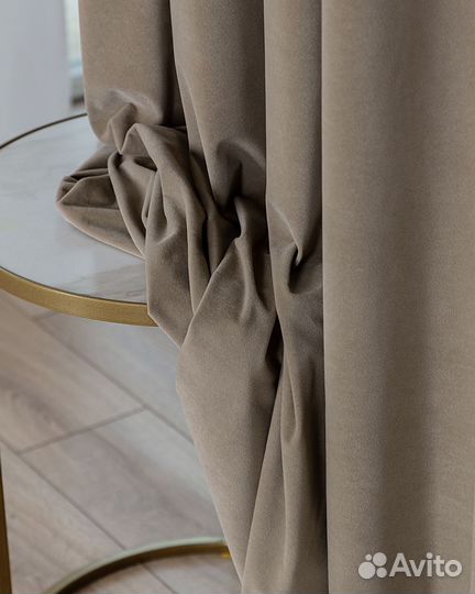 Портьеры бархат Богема Кофе шторы