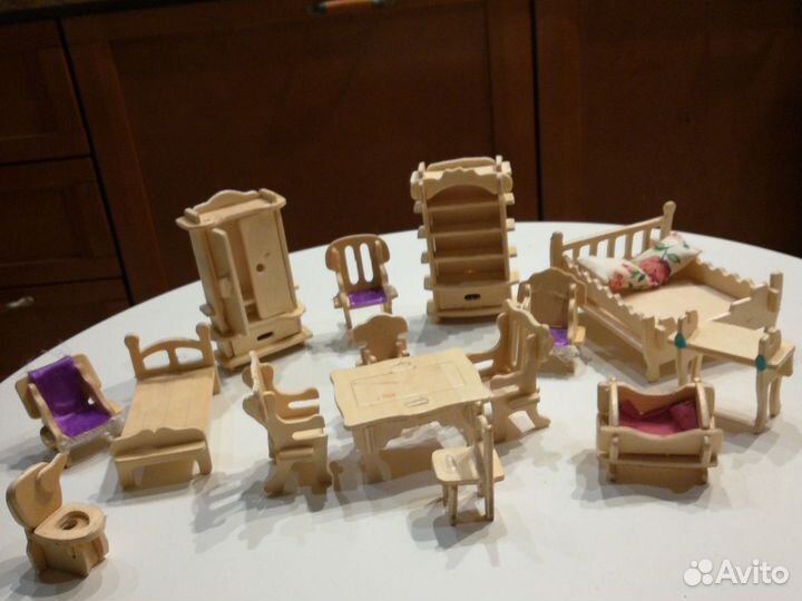 Кукольная мебель деревянная