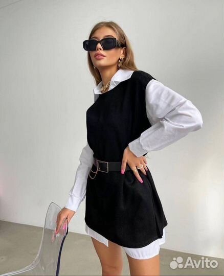 Рубашка+жакет, 46 размер