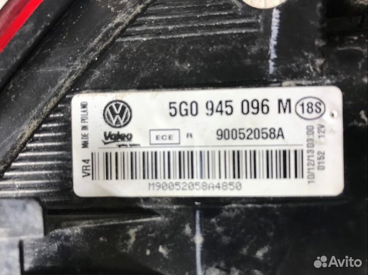 Задний правый фонарь внешний Volkswagen Golf 7