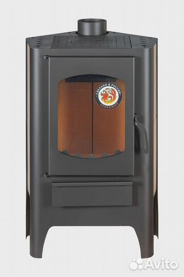 Печь-камин бавария эко угловая с плитой Экокамин