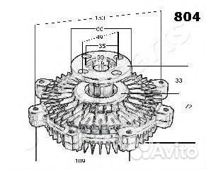 Вискомуфта вентилятора радиатора охлаждения VC804