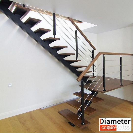 Крепкая лестница с обшивкой