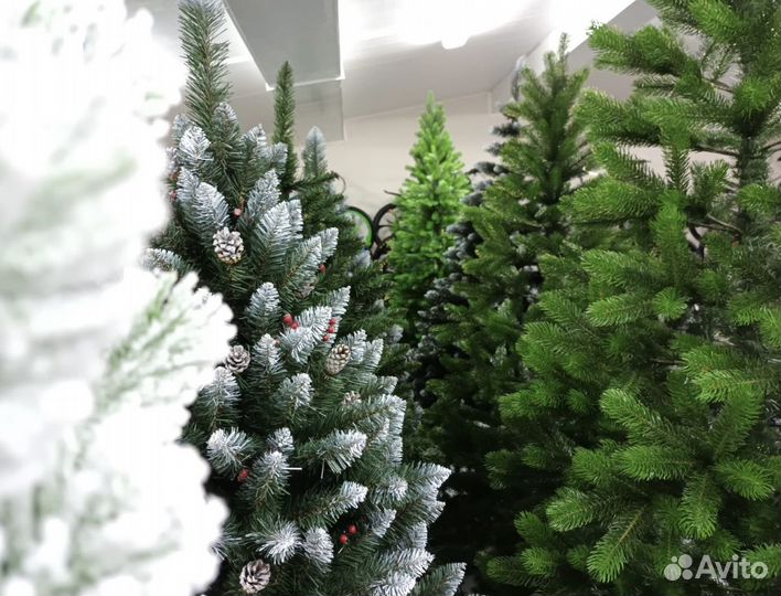 Ель искуственная кармен серебро 220см