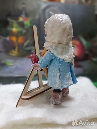 Авторская ватная елочная игрушка