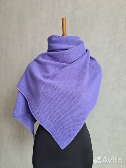 Сиреневый шарф из 100 мериноса, ручная работа