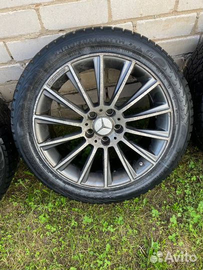 Колеса с шипованной резиной на mercedes r18 AMG
