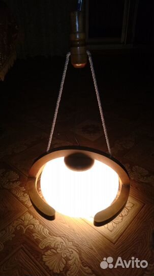 Светильник ссср. Дерево, молочное стекло