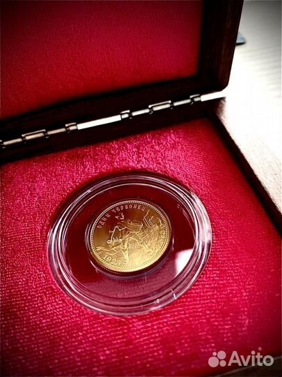 Золотая монета Червонец Сеятель 2023 года, 7,78гр